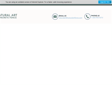 Tablet Screenshot of naturalartfence.com